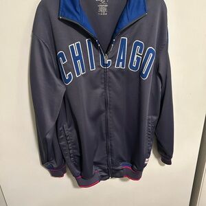 Vintage Chicago Cubs STARTER Blue and Gray Zip-Up Jacket